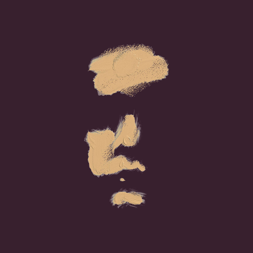 I Used Impasto Brush Strokes To Create Minimal Portraits.