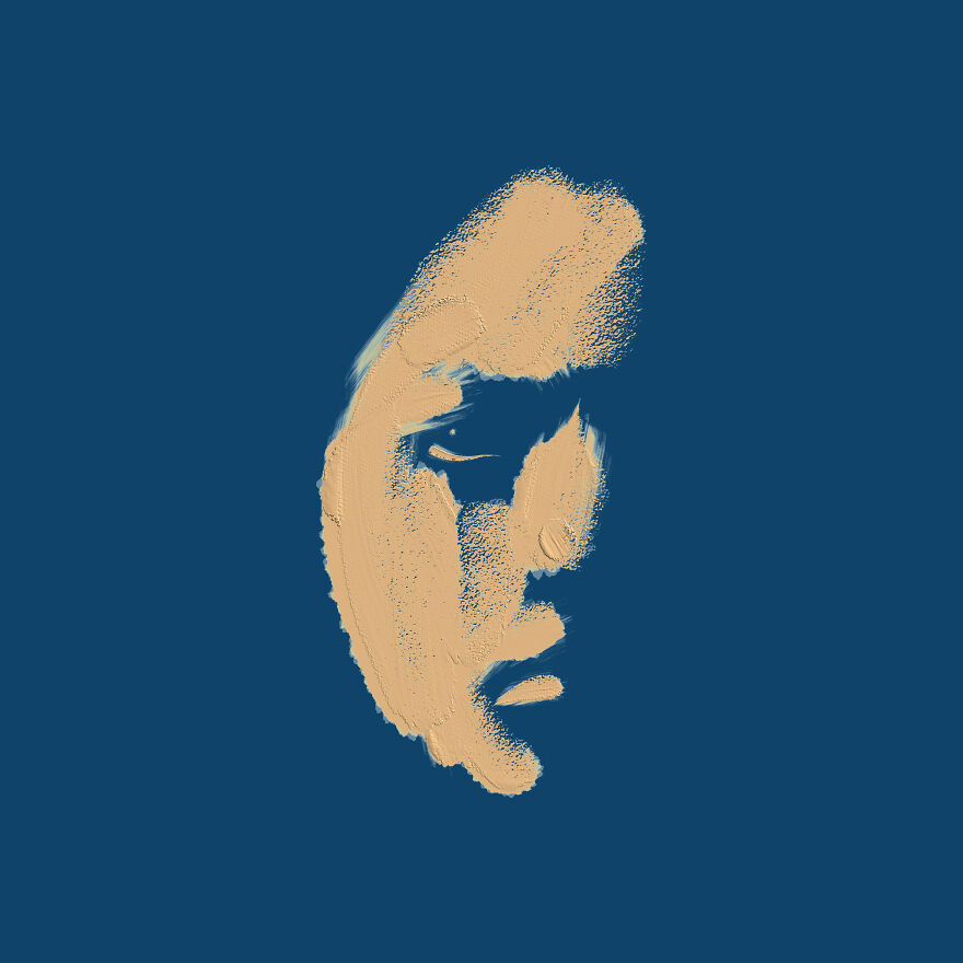 I Used Impasto Brush Strokes To Create Minimal Portraits.