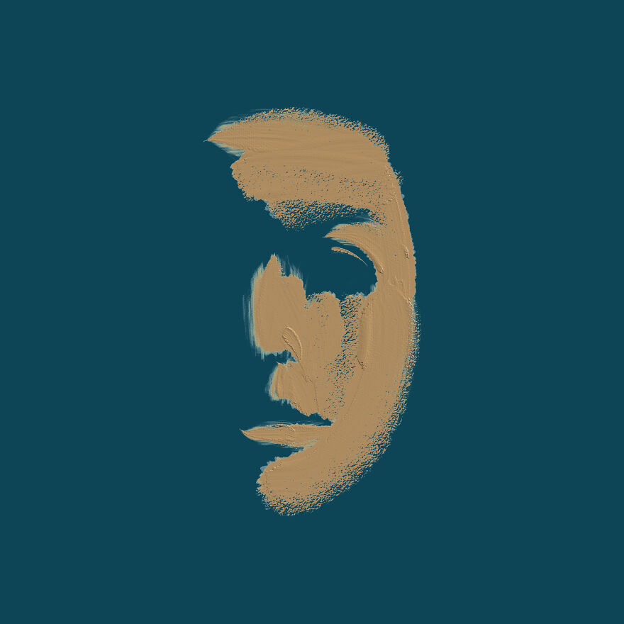 I Used Impasto Brush Strokes To Create Minimal Portraits.