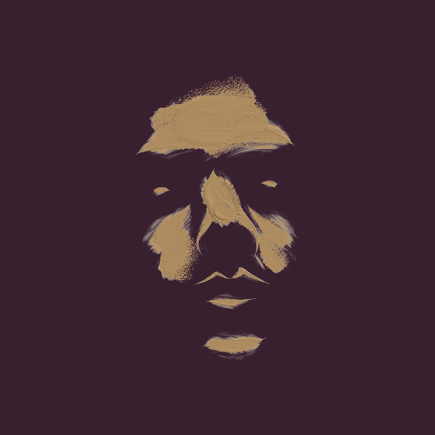 I Used Impasto Brush Strokes To Create Minimal Portraits.