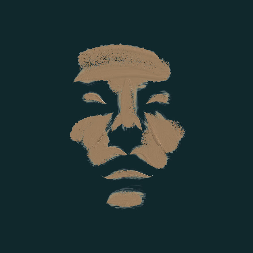 I Used Impasto Brush Strokes To Create Minimal Portraits.