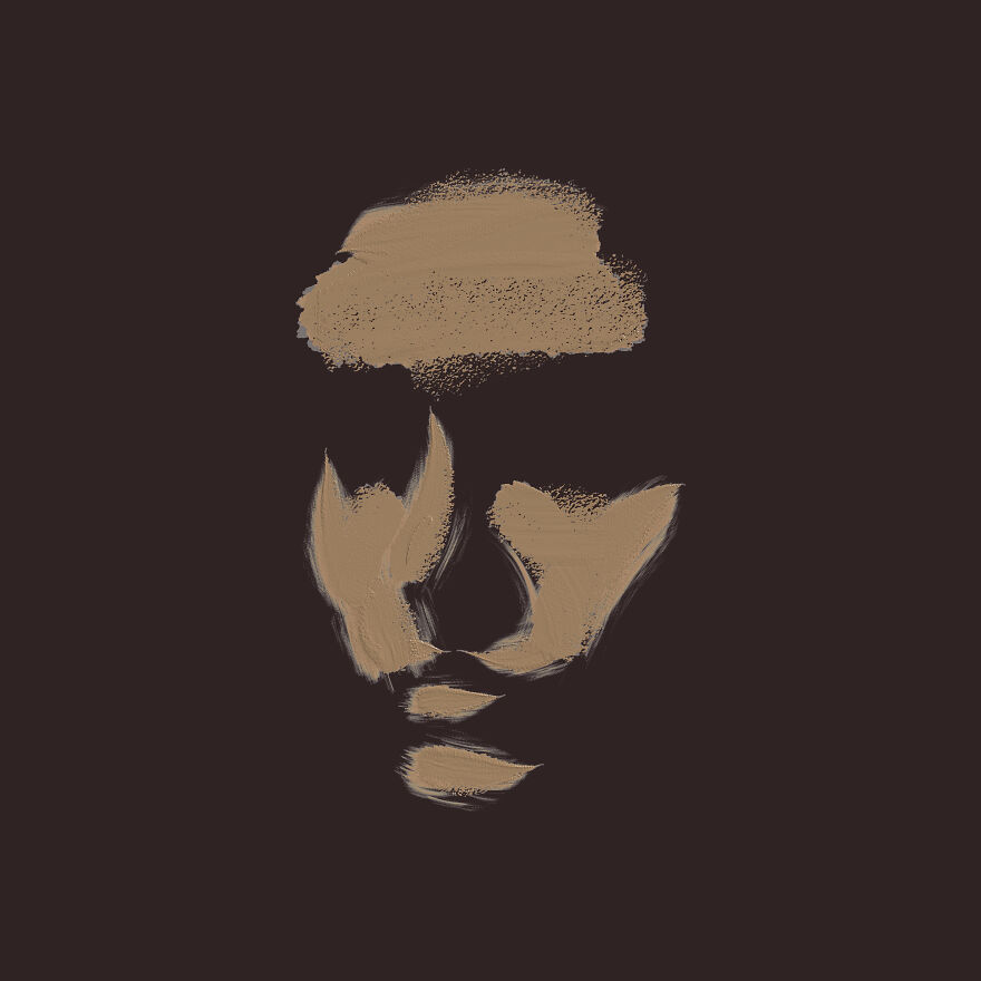 I Used Impasto Brush Strokes To Create Minimal Portraits.