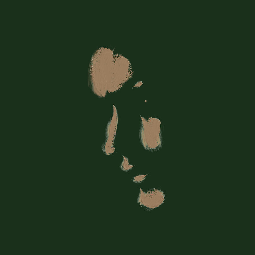 I Used Impasto Brush Strokes To Create Minimal Portraits.