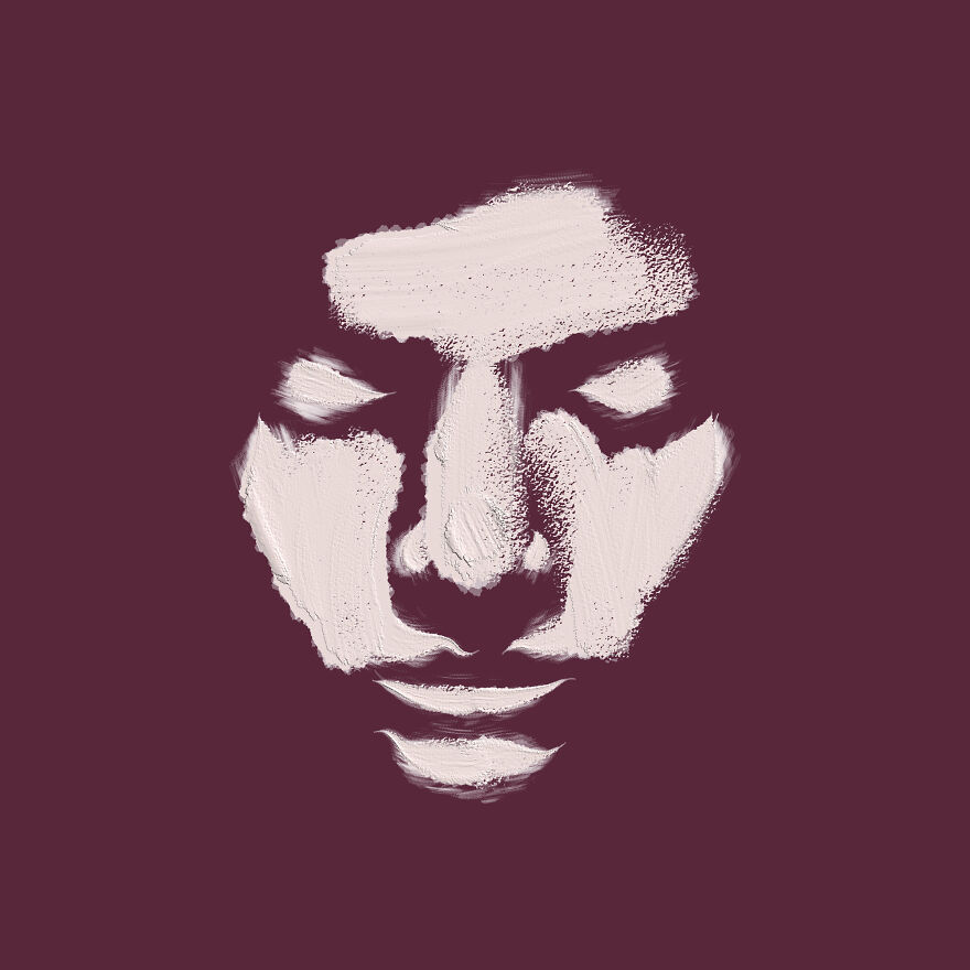 I Used Impasto Brush Strokes To Create Minimal Portraits.