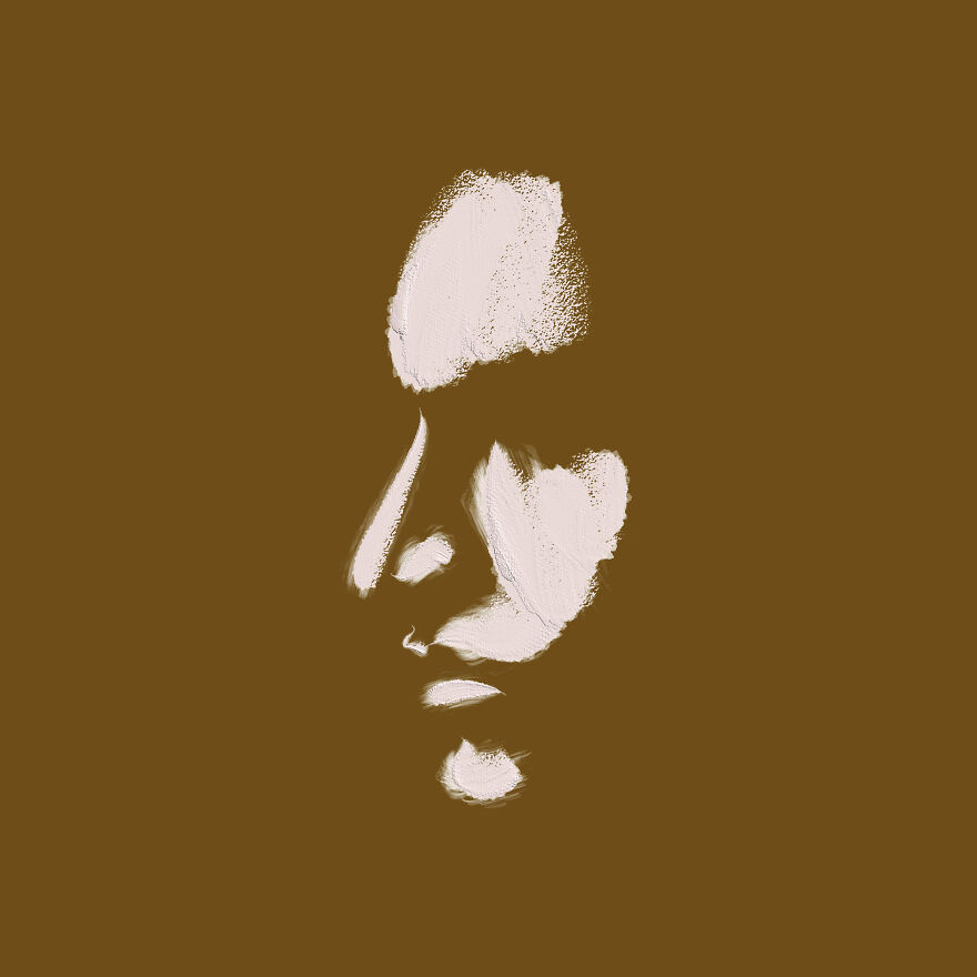 I Used Impasto Brush Strokes To Create Minimal Portraits.