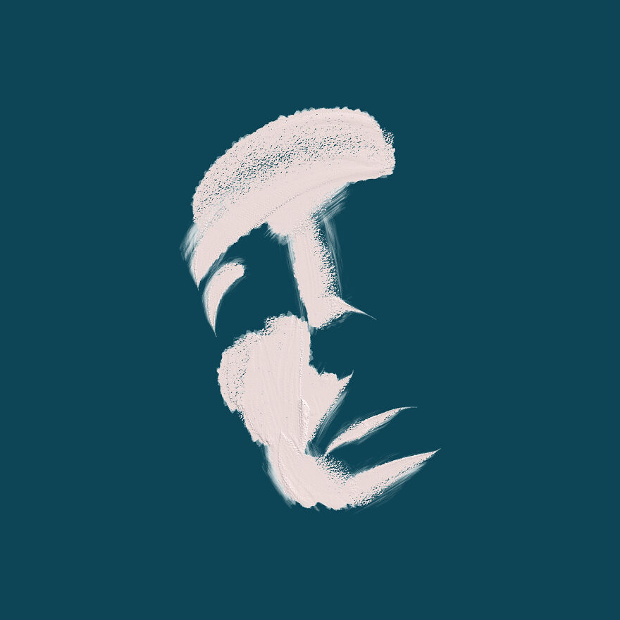 I Used Impasto Brush Strokes To Create Minimal Portraits.