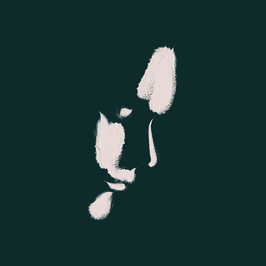 I Used Impasto Brush Strokes To Create Minimal Portraits.