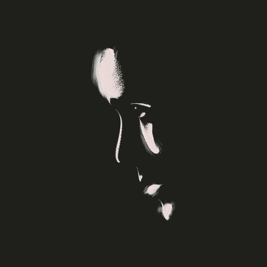 I Used Impasto Brush Strokes To Create Minimal Portraits.