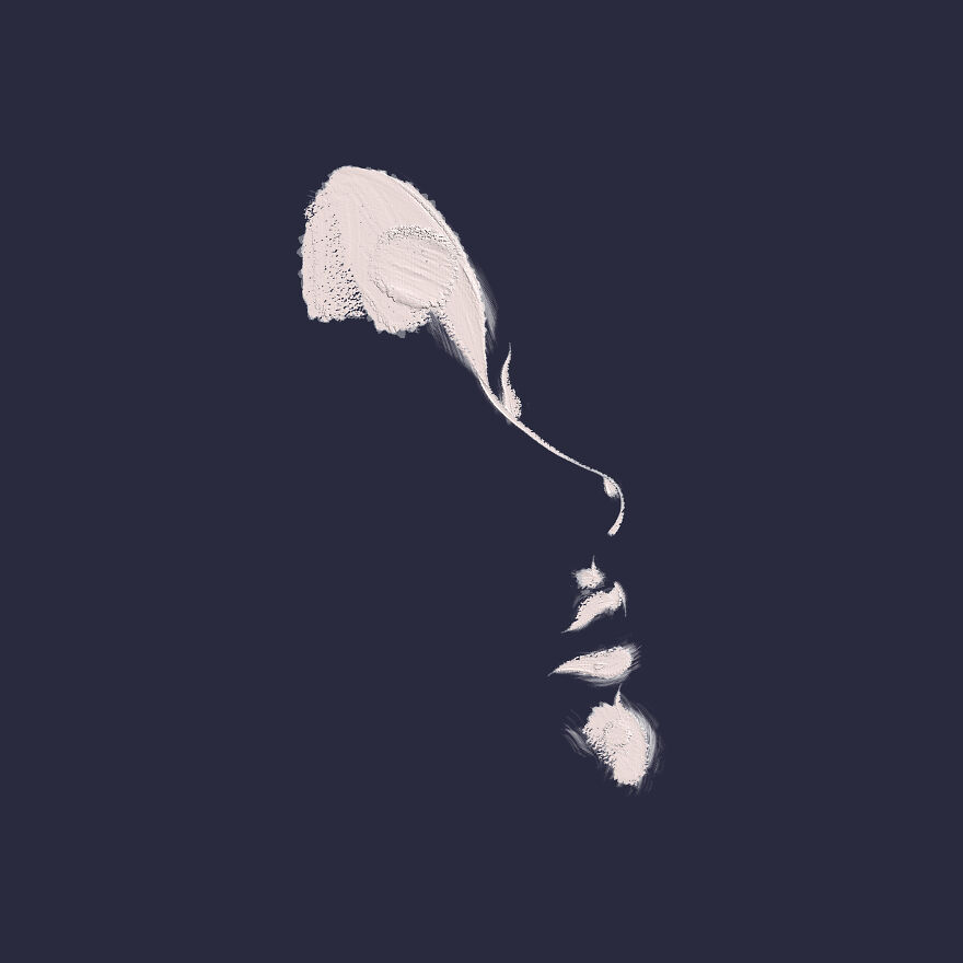 I Used Impasto Brush Strokes To Create Minimal Portraits.