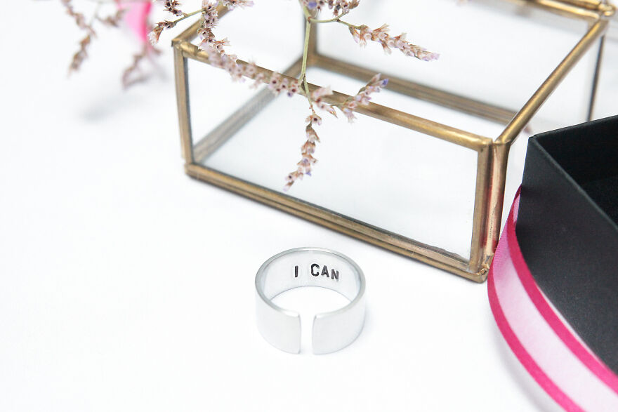 "I Can" Ring With Inside Engraving