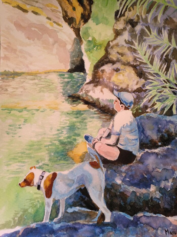 Paco And Pipo By El Salto. Watercolors