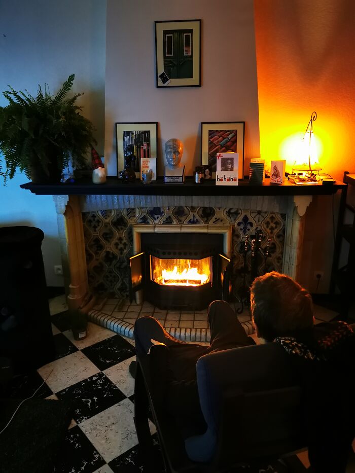 Our Gorgeous Tiled Fireplace
