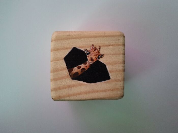 I Paint Animals On Wooden Cubes (12 Pics)