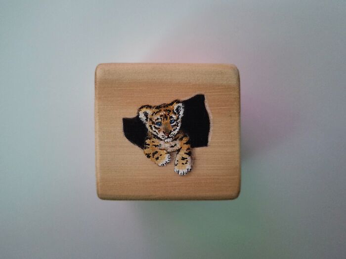 I Paint Animals On Wooden Cubes (12 Pics)