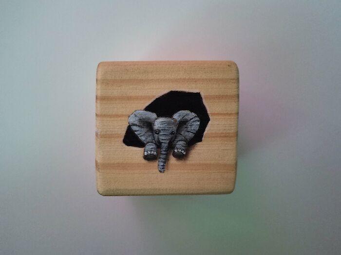 I Paint Animals On Wooden Cubes (12 Pics)
