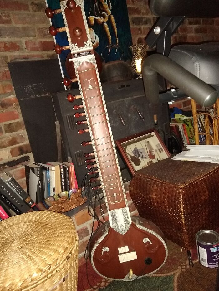 My Sitar. Haven't Played In A While 'Cause I Lost A Fret