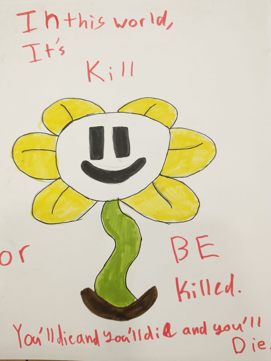 Fnaf, Undertale, Random, Futerama,and Ceiling Popcorn Drawings