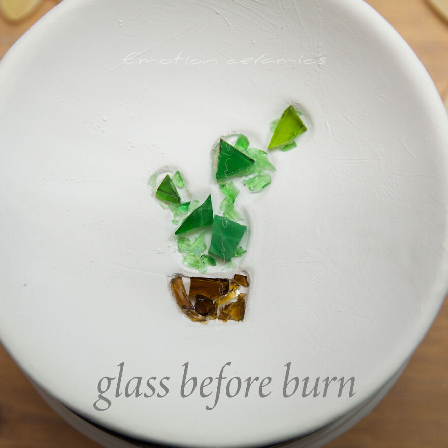 I Made Unique Design Ceramics Dishes With Molting Glass.