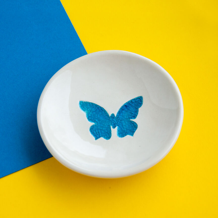 I Made Unique Design Ceramics Dishes With Molting Glass.