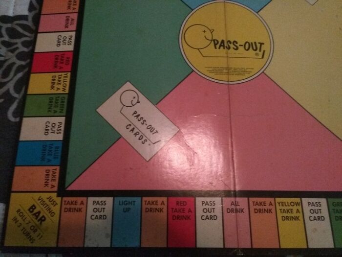 Pass-Out; Board Game Circa 1971-72 That Encouraged Drinking And Smoking