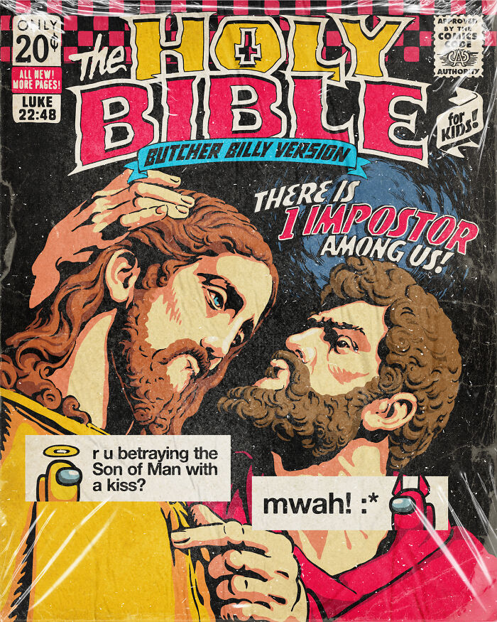Collection Of The Creepiest Bible Stories As Vintage Comic Books I Created For Kids (18 Pics)