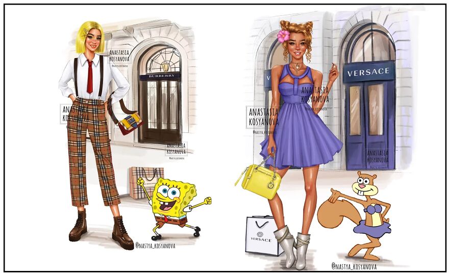 The Spongebob Characters Have Become More Fashionable, And We Love This Amazing Transformation (7 Pics )