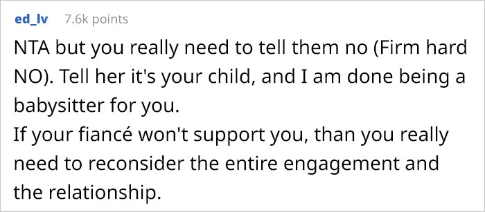 “AITA For Telling My Fiance I’m Locking Myself In The Room For The Rest Of The Vacation Because I’m Tired Of Holding His Sister’s Kid?” “AITA For Telling My Fiance I’m Locking Myself In The Room For The Rest Of The Vacation Because I’m Tired Of Holding His Sister’s Kid?”
