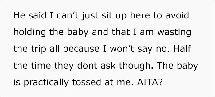 “AITA For Telling My Fiance I’m Locking Myself In The Room For The Rest Of The Vacation Because I’m Tired Of Holding His Sister’s Kid?” “AITA For Telling My Fiance I’m Locking Myself In The Room For The Rest Of The Vacation Because I’m Tired Of Holding His Sister’s Kid?”