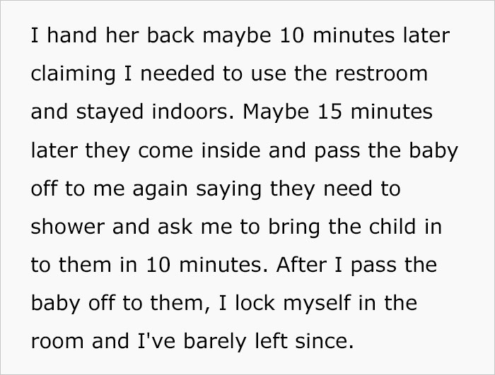 “AITA For Telling My Fiance I’m Locking Myself In The Room For The Rest Of The Vacation Because I’m Tired Of Holding His Sister’s Kid?”
