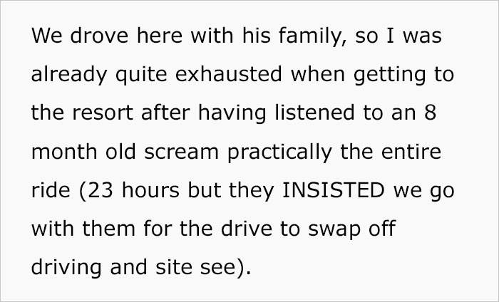 “AITA For Telling My Fiance I’m Locking Myself In The Room For The Rest Of The Vacation Because I’m Tired Of Holding His Sister’s Kid?” “AITA For Telling My Fiance I’m Locking Myself In The Room For The Rest Of The Vacation Because I’m Tired Of Holding His Sister’s Kid?”