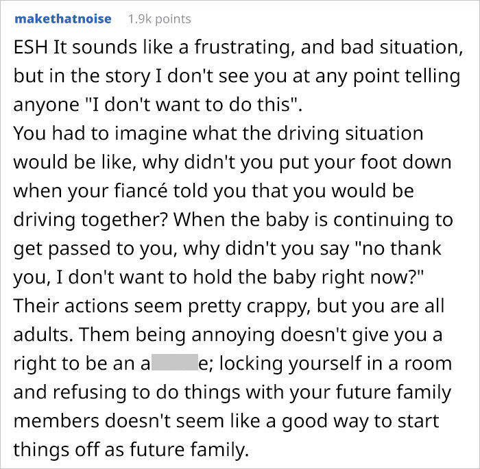 “AITA For Telling My Fiance I’m Locking Myself In The Room For The Rest Of The Vacation Because I’m Tired Of Holding His Sister’s Kid?” “AITA For Telling My Fiance I’m Locking Myself In The Room For The Rest Of The Vacation Because I’m Tired Of Holding His Sister’s Kid?”