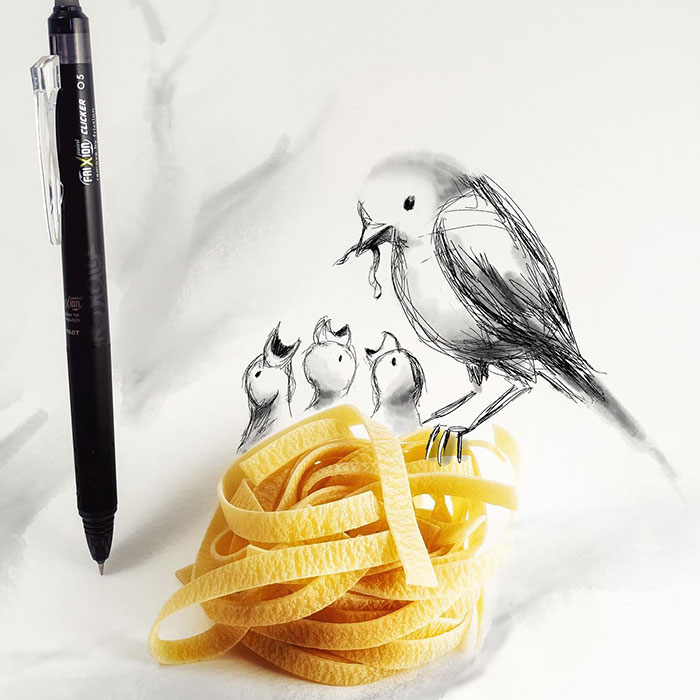 Life in a Notebook: This Prague-Based Artist Draws Interactive Illustrations Using Everyday Objects (70 New Pics)