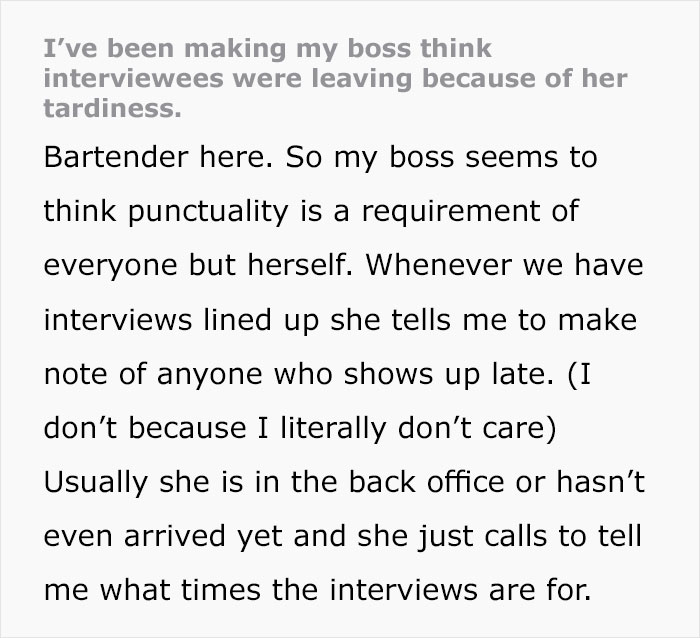 "How To Train Your Boss": Bartender Manages To Secretly Train Her Boss To Come On Time And Her Story Goes Viral "How To Train Your Boss": Bartender Manages To Secretly Train Her Boss To Come On Time And Her Story Goes Viral