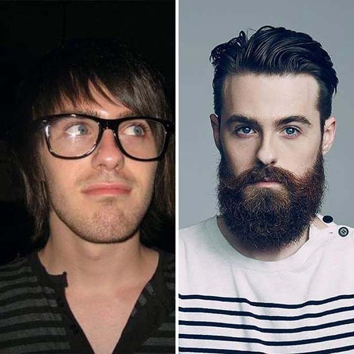 A todo el mundo le encanta el "antes y después" cuando se trata de la "vida de la barba"