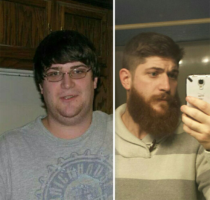 Quería compartir mi pérdida de peso y mi ganancia de barba