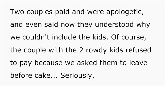 Unruly Children Cause Chaos At A Child-Free Wedding, Bride And Groom Bill Parents For Bringing Them, Drama Ensues Unruly Children Cause Chaos At A Child-Free Wedding, Bride And Groom Bill Parents For Bringing Them, Drama Ensues