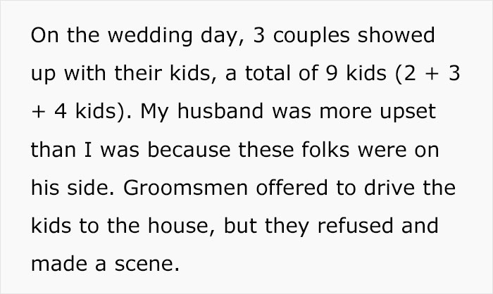 Unruly Children Cause Chaos At A Child-Free Wedding, Bride And Groom Bill Parents For Bringing Them, Drama Ensues