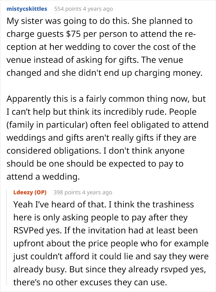 Bride Doesn't Include Wedding Dinner Price In Her Wedding Invites, Is Surprised To See Many Guests Canceling On Her After They Find Out Bride Doesn't Include Wedding Dinner Price In Her Wedding Invites, Is Surprised To See Many Guests Canceling On Her After They Find Out