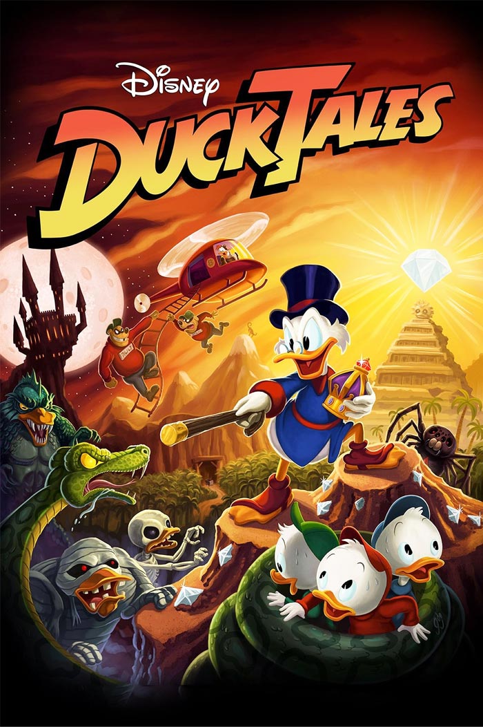 Poster for Duck Tales featuring character Scrooge McDuck