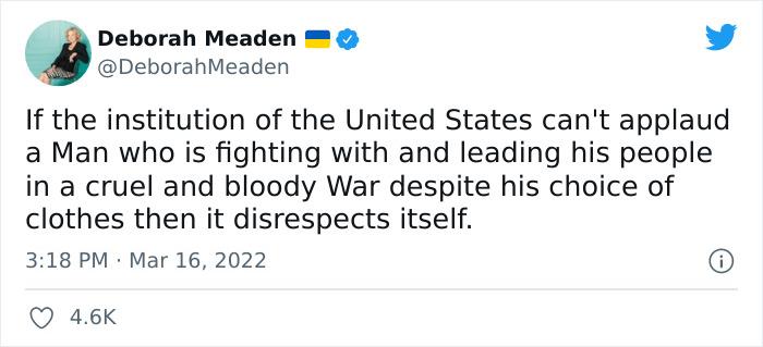 Man Is Upset The President Of Ukraine Didn't Wear A Suit When Addressing The US Congress, Voices It On Twitter, Gets A Major Reality Check