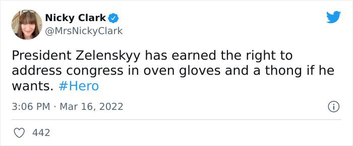 Man Is Upset The President Of Ukraine Didn't Wear A Suit When Addressing The US Congress, Voices It On Twitter, Gets A Major Reality Check Man Is Upset The President Of Ukraine Didn't Wear A Suit When Addressing The US Congress, Voices It On Twitter, Gets A Major Reality Check