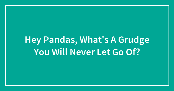 Hey Pandas, What’s A Grudge You Will Never Let Go Of? (Closed)