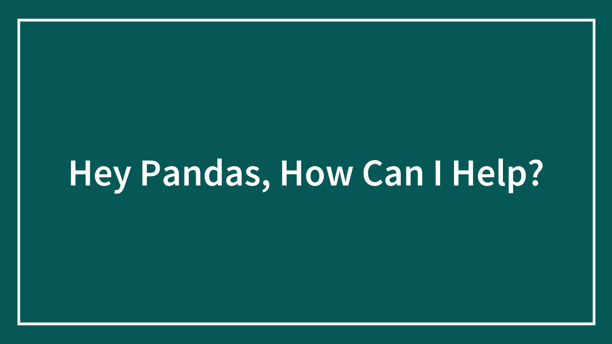 Hey Pandas, How Can I Help?