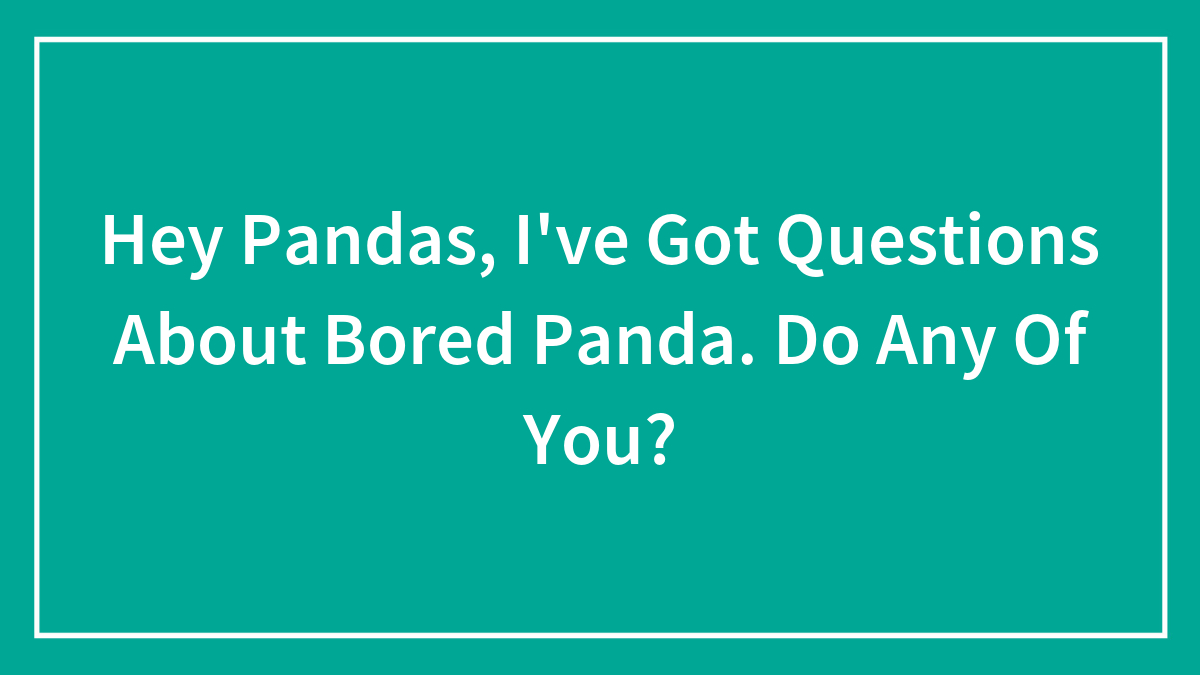 Hey Pandas, I’ve Got Questions About Bored Panda. Do Any Of You? (Closed)