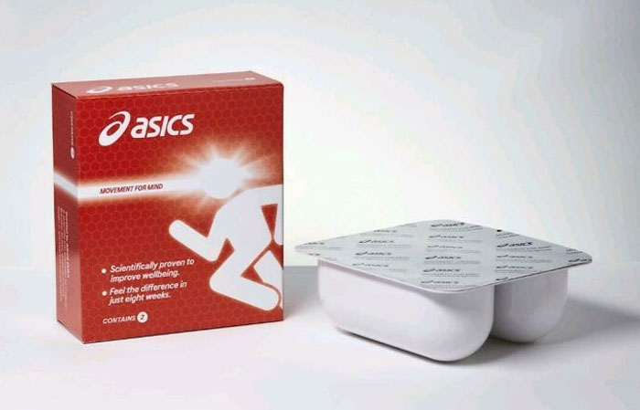 Asics Shoe Boxes Designed As Painkiller Packets