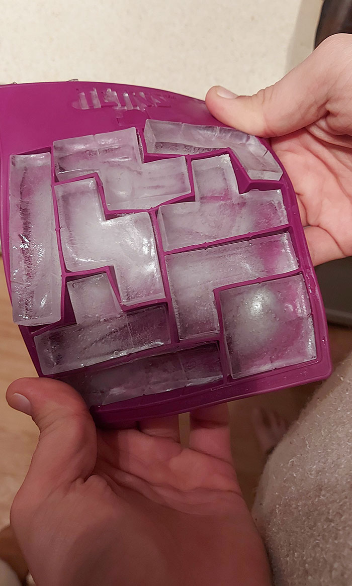 My Ice Cube Tray Is Tetris Shapes