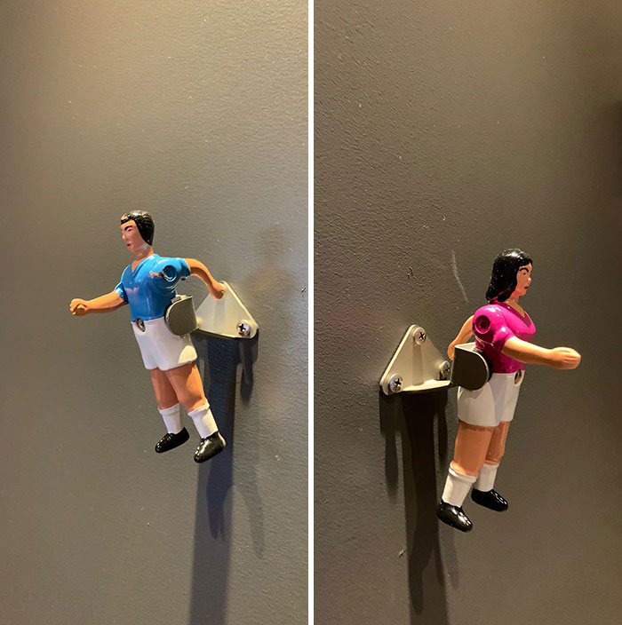 This Restaurant In DC Uses Table Football Figures For Their Restroom Gender Designations