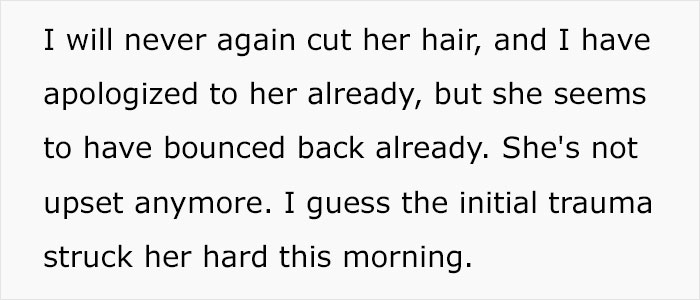 Single Father Cuts Off 7-Year-Old Daughter’s Hair Because She Doesn’t ‘Maintain It’, Asks The Internet If He Did Something Wrong Single Father Cuts Off 7-Year-Old Daughter’s Hair Because She Doesn’t ‘Maintain It’, Asks The Internet If He Did Something Wrong