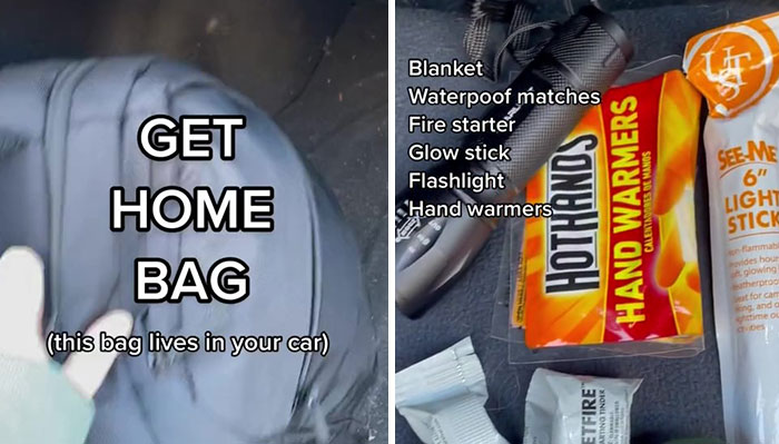 This Woman Has An Emergency “Get Home” Bag She Keeps In Her Car, And Here Are The 26 Items She Keeps Inside