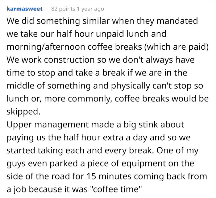 Employee Maliciously Complies To Work Only His 8 1/2 Hours, Makes The Company Lose $85k Per Year Employee Maliciously Complies To Work Only His 8 1/2 Hours, Makes The Company Lose $85k Per Year